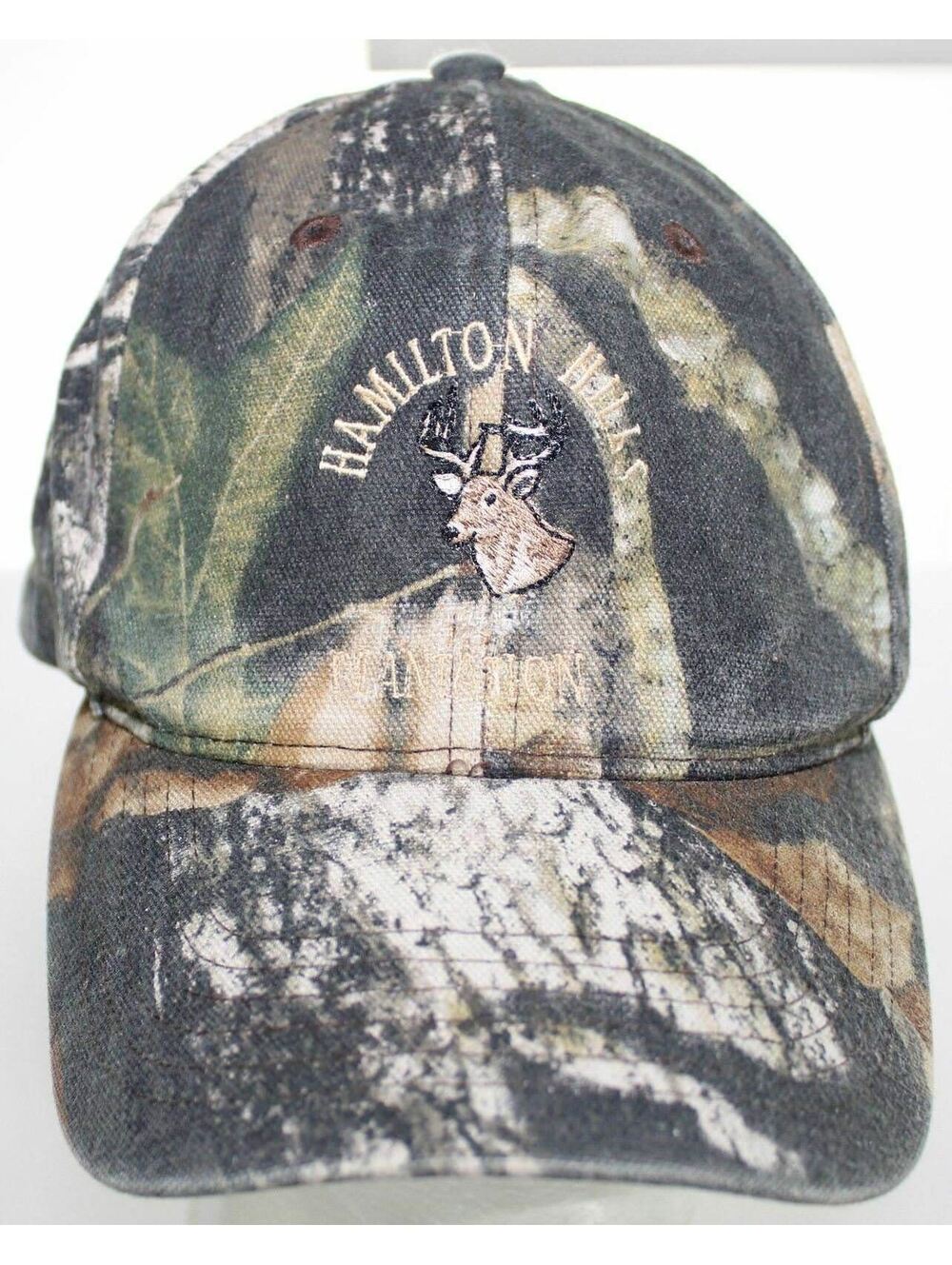 Vintage Hamilton Hills Plantation Deer Hunting & Fishing Tours Hat - Camo Cap